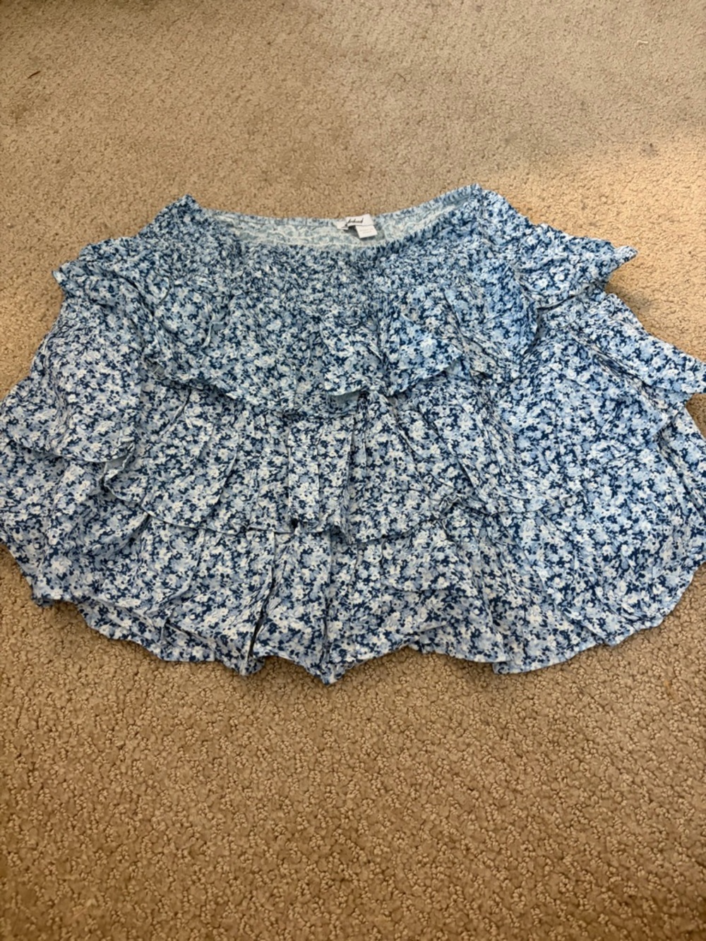 Subdued floral skirt